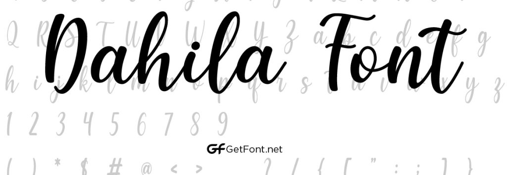 Free Dahlia Font Download! - GetFont