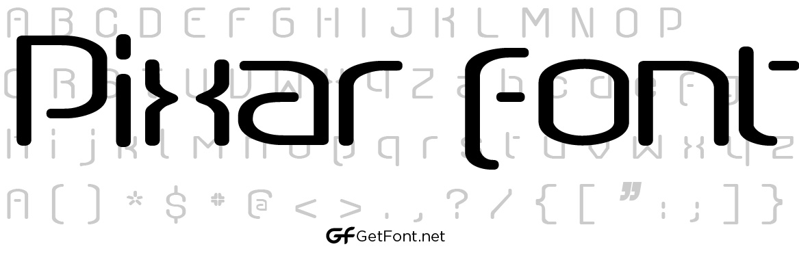 The Pixar font is a sans serif font designed by Pixar Animation Studios in 1995. It is a modern, geometric typeface with a strong, bold appearance. The font is used extensively in all of Pixar's movies, including Toy Story, A Bug's Life, Monsters, Inc., Finding Nemo, The Incredibles, Ratatouille, Wall-E, Up, and Brave. It is also used for the company logo.