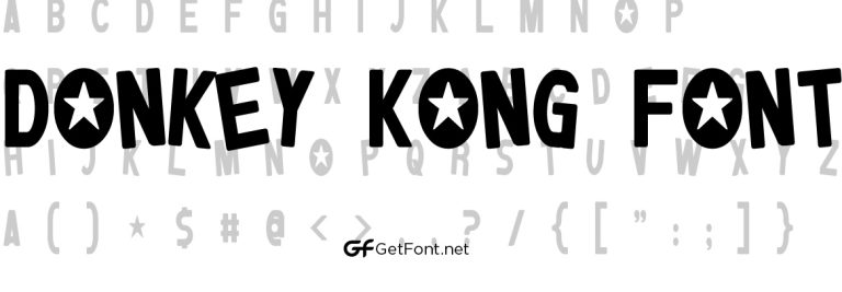 Download Free Donkey Kong Font!