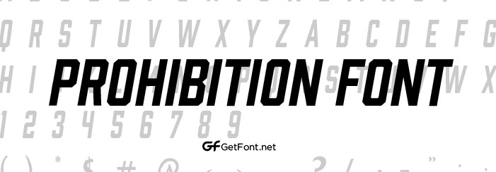 Free Prohibition Font Download